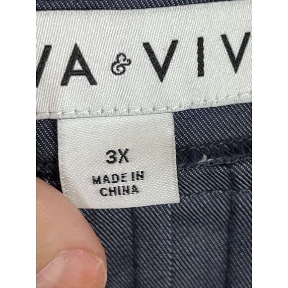 Ava Viv Tank Midi Chambray Dress 3X Blue  Western Boho Classic 80s Chic Retro - Picture 2 of 13